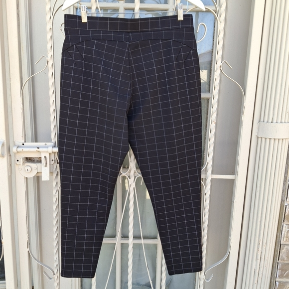 Kay Unger Black & White Plaid Stretch-Fit Pull-On Dress Pants Women Size X-Large - Picture 6 of 16